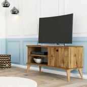 Mezza Amalfi 1550 90x29 cm Ceviz Retro TV Ünitesi