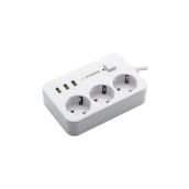 MF Product Jettpower 0370 Beyaz 3 Socket 3 USB Uzatma Kablosu