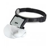 Mg81001-b2 Çift Lens Takmalı 5 Lensli, Led Işıklı Şapka Tip Büyüteç
