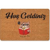 M&H Quality Dijital Baskılı Kapı Önü Paspas Hoşgeldiniz Yazılı Desenli Çok Amaçlı Iç ve Dış Kapı Önü Paspas I Mutfak ve Lavabo Uygundur - Hasır - 45 x 70 cm