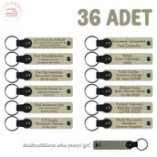 MiaWiki 36'lı Set Hatıra Anahtarlıkları Hentbol Kulüpleri, 36'lı Set, MH-KAN8541X36, Sütlü Kahve & Gri, üniseks-yetişkin