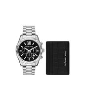 Michael Kors MK1091SET Metalik Gri Erkek Kol Saati ve Kartlık