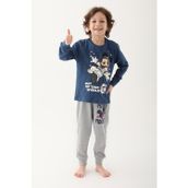 Mickey Mouse D4821-3 Koyu Indigo Erkek Çocuk Pijama