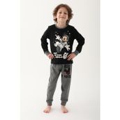 Mickey Mouse D4821-3 Siyah Erkek Çocuk Pijama