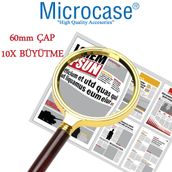 Microcase 60 mm Çap 10X Büyütme El Tipi Büyüteç - Model BY1