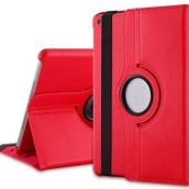 Microsonic 360 Rotating Stand Deri iPad 5 Kırmızı Kılıf