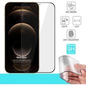 Microsonic Apple Uyumlu iPhone 12 Pro Max Siyah Seramik Matte Flexible Ekran Koruyucu