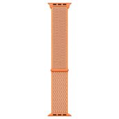 Microsonic Apple Watch SE 2022 40 mm Woven Sport Loop Turuncu Hasırlı Kordon