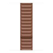 Microsonic Apple Watch Series 3 42 mm Leather Link Band Kahverengi Uyumlu Kordon