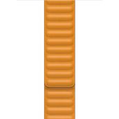 Microsonic Apple Watch Series 5 Uyumlu 44 mm Leather Link Band Turuncu Kordon