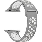 Microsonic Apple Watch Series 6 40 mm Gri Beyaz Rainbow Sport Band Kordon