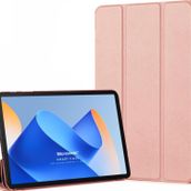 Microsonic Huawei Matepad 11.5 Slim Translucent Back Smart Cover Rose Gold Tablet Kılıfı