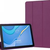 Microsonic Huawei MatePad SE Slim Translucent Back Smart Cover Mor Tablet Kılıfı