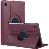 Microsonic Huawei MatePad T8 8 360 Rotating Stand Deri Mor Tablet Kılıfı