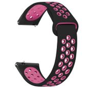 Microsonic Huawei Watch 3 Rainbow Gently Band Siyah Pembe Kordon