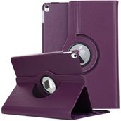 Microsonic iPad Pro 10.5 360 Dönerli Stand Deri Mor Kılıf
