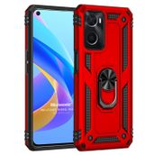 Microsonic Oppo A76 Military Ring Holder Kırmızı Kılıf