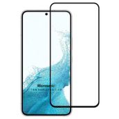 Microsonic Samsung Galaxy S23 Tam Kaplayan Temperli Siyah Cam Ekran Koruyucu
