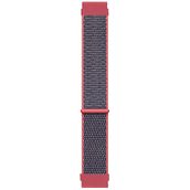 Microsonic Samsung Galaxy Watch 4 Classic 46 mm Hasırlı Woven Sport Loop Koyu Pembe Uyumlu Kordon
