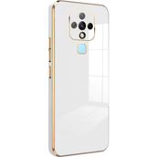 Microsonic Tecno Camon 16 Olive Plated Beyaz Kılıf