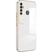 Microsonic Tecno Spark 7 Pro Olive Plated Beyaz Kılıf