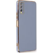 Microsonic Vivo Y20S Olive Plated Lavanta Grisi Kılıf