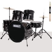 Midex CD900X-BK 22'' Yetişkin 22B-13T-12T-16F-14S 5 Parça Akustik Bateri Davul Seti