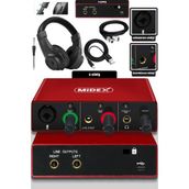 Midex Glx-500 Pro-Hd 2 Giriş 2 Çıkış USB Stüdyo Ses Kartı Kulaklık Ve XLR Kablo