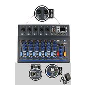 Midex MDX-07FXU 7 Kanal Ses Mikseri Deck Mikser Kayıt Bluetooth Usb Efekt
