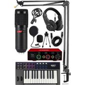 Midex Midi Paket-1 Stüdyo Ekipmanları Seti Ses Kartı Midi Klavye Mikrofon Kulaklık