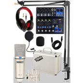 Midex Mix Paket-4 Stüdyo Youtuber Podcast MDX-06FXU Mixer Kayıt Ekipman Seti