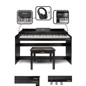 Midex Plx-140 Pro-Bk Bluetoothlu Tuş Hassasiyetli 88 Tuşlu Kapaklı Siyah Dijital Piyano