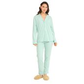 Miespiga Kadın Gömlek Pantolon Pijama Takımı - S - Aqua