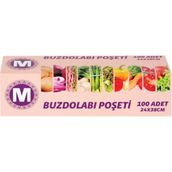 Migros Buzdolabı Poşeti 100 Adet Şeffaf 24x38 cm Gıda Saklama İçin Dayanıklı Çözüm