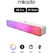 Mikado MD-SBT31 Beyaz 5Wx2 1200mAh BT RGB TF Card Type-C USB Soundbar Speaker