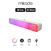 Mikado SBT31 10WATT 1200MAH Rgb Bluetooth 5.3 Soundbar Speaker | Type-C, Tf Card, Usb, Aux Hoparlör Beyaz