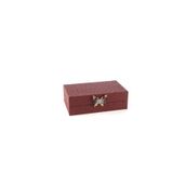 Mikasa Moor Bordo Kelebek Kulplu 20x12x7 cm Deri Kutu
