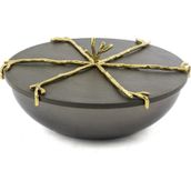 Mikasa Moor Branch 22x10 cm Kapaklı Gold Gri Kase