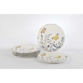Mikasa Moor Butterfly Lovers 6lı Pasta Tabağı 20CM - 1 lt - Beyaz - Mavi