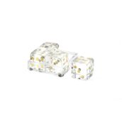 Mikasa Moor Clear Akrilik Dek 4lü 11x11x6cm Zar Seti
