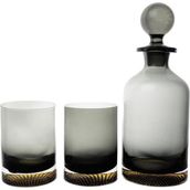 Mikasa Moor Füme Gold 3 Parça Viski Seti