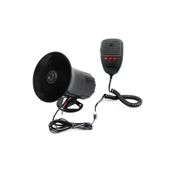 Mikrofonlu Konusmali 3 Sesli Siren Megafonlu Hoparlor Oto Ambulans Itfaiye Sireni 12V 100W