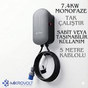Mikrovolt 7.4kw Wallbox Araç Şarj İstasyonu - 2