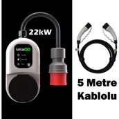 Milego 22KW Şarj Istasyonu 5 Metre Kablolu Set Mobil Taşınabilir Elektrikli Araç Şarj Ünitesi - şarj istasyonu, 22kw şarj istasyonu, taşınabilir şarj istasyonu, elektrikli araç şarj cihazı