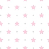 Milky Baby 412-1 Pembe Yıldızlar Çocuk Odası Duvar Kağıdı