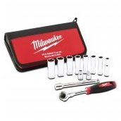 Milwaukee T48229001 3/8 inç 12 Parça Ağır Hizmet Tipi Lokma Takımı