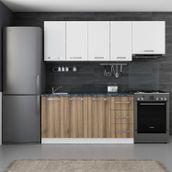 Minar Mobilya 220-D5 Beyaz Dore 220 cm Hazır Mutfak Dolabı