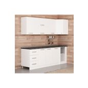 Minar Mobilya K240-B3 Beyaz 240 cm Köşe Mutfak Dolabı