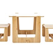 Minera 2-4 Yaş Turna Ahşap Montessori Çocuk Oyun, Çalışma ve Aktivite Masası ve Sandalyesi Seti