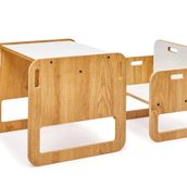Minera Serçe Model 0-18 Ay Yenidoğan Ahşap Montessori Aktivite Masa ve Sandalye Seti (1 Masa + 1 Sandalye)